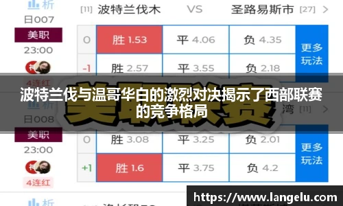 波特兰伐与温哥华白的激烈对决揭示了西部联赛的竞争格局